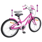 Bicicleta Infantil 18 Polegadas para 5-7 anos Rosa Escuro — foto 7