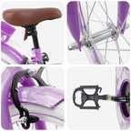 Bicicleta Infantil 18 Polegadas para 5-7 anos Roxo — foto 4