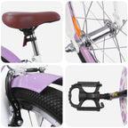 Bicicleta Infantil 18 Polegadas para 5-7 anos Roxo — foto 4