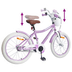 Bicicleta Infantil 18 Polegadas para 5-7 anos Roxo — foto 7