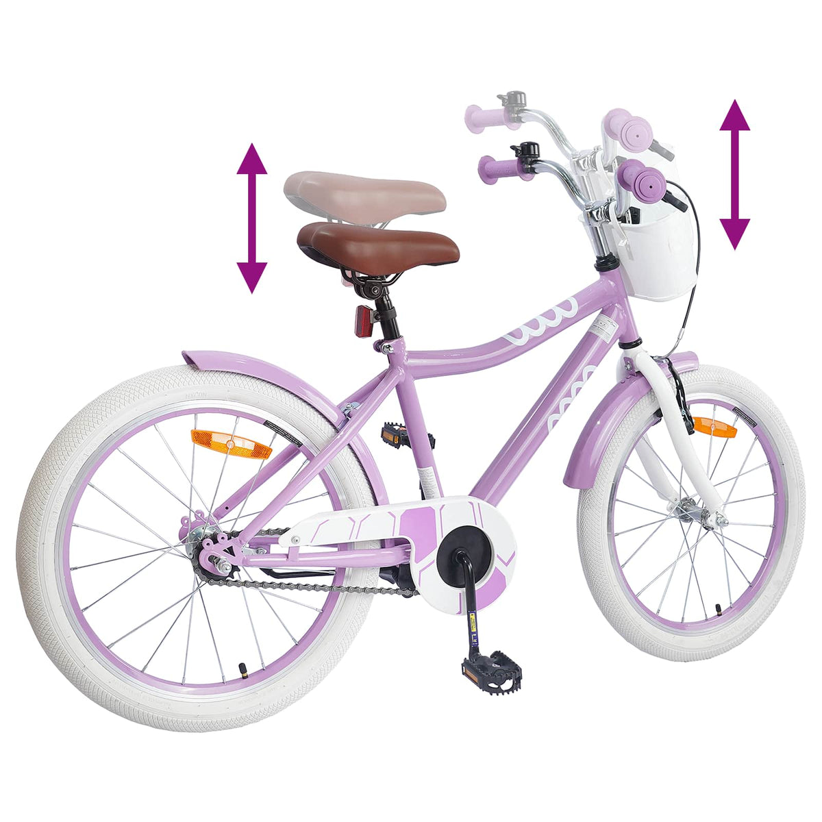 Bicicleta Infantil 18 Polegadas para 5-7 anos Roxo — foto 7