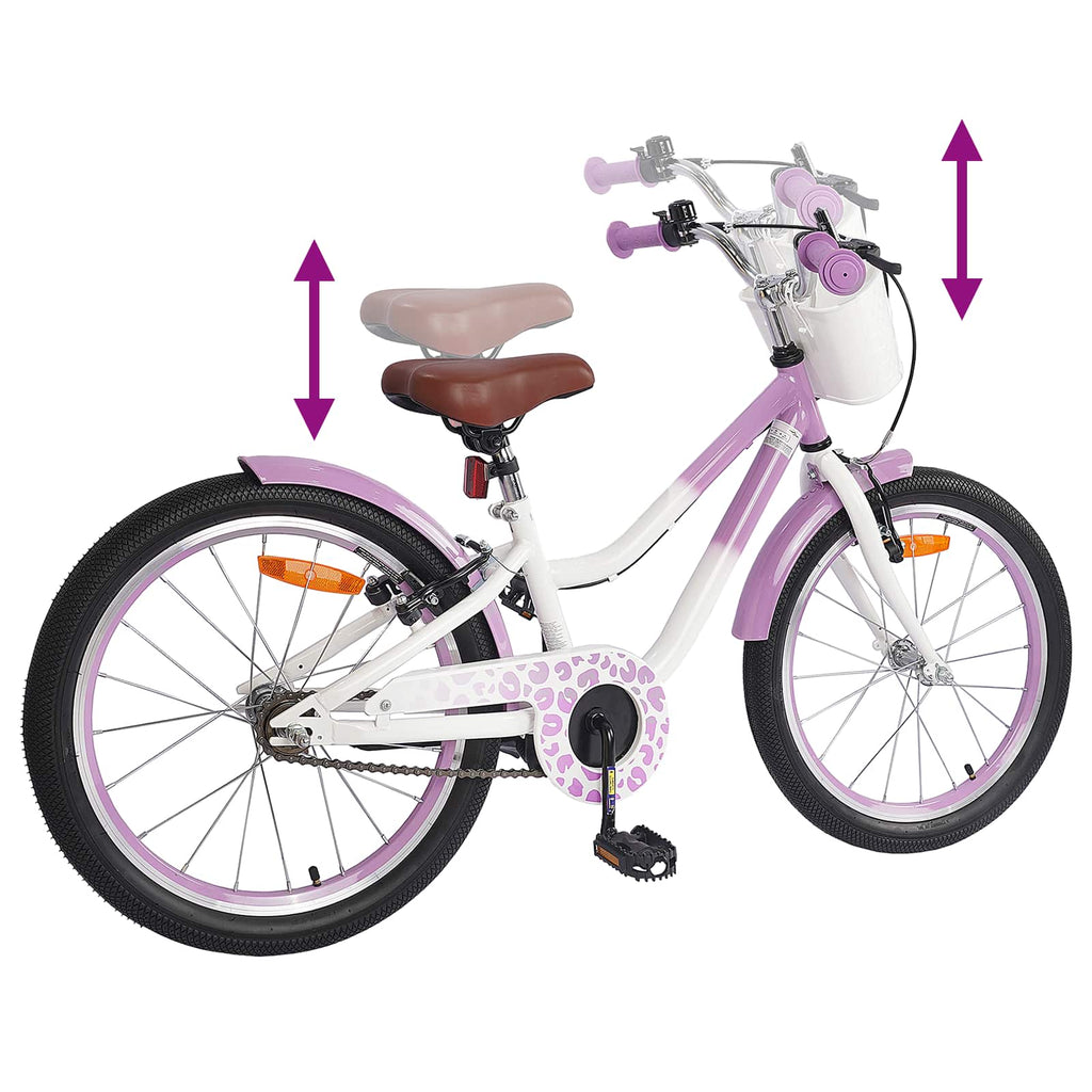 Bicicleta Infantil 18 Polegadas para 5-7 anos Roxo — foto 7