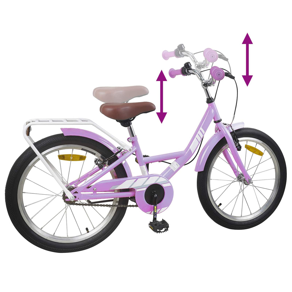 Bicicleta Infantil 18 Polegadas para 5-7 anos Roxo — foto 7