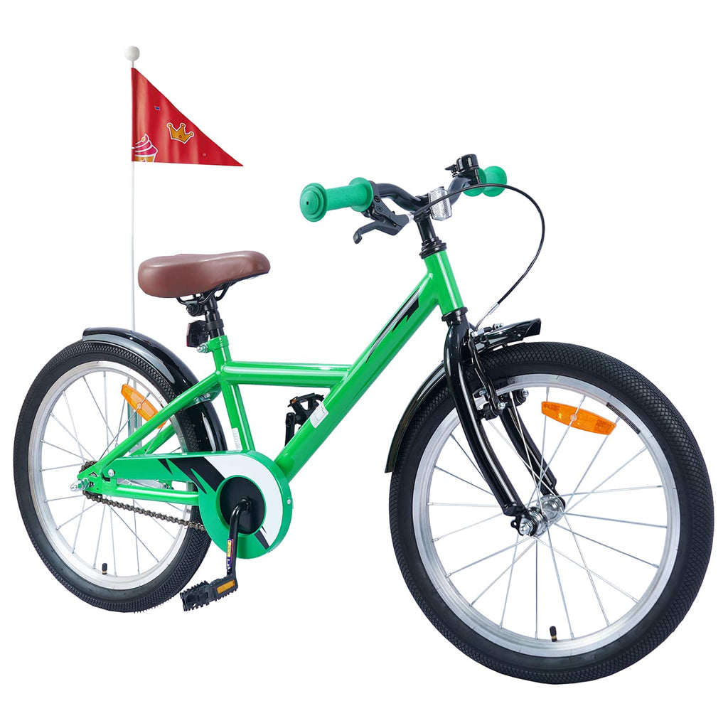 Bicicleta Infantil 18 Polegadas para 5-7 anos Verde — foto 2
