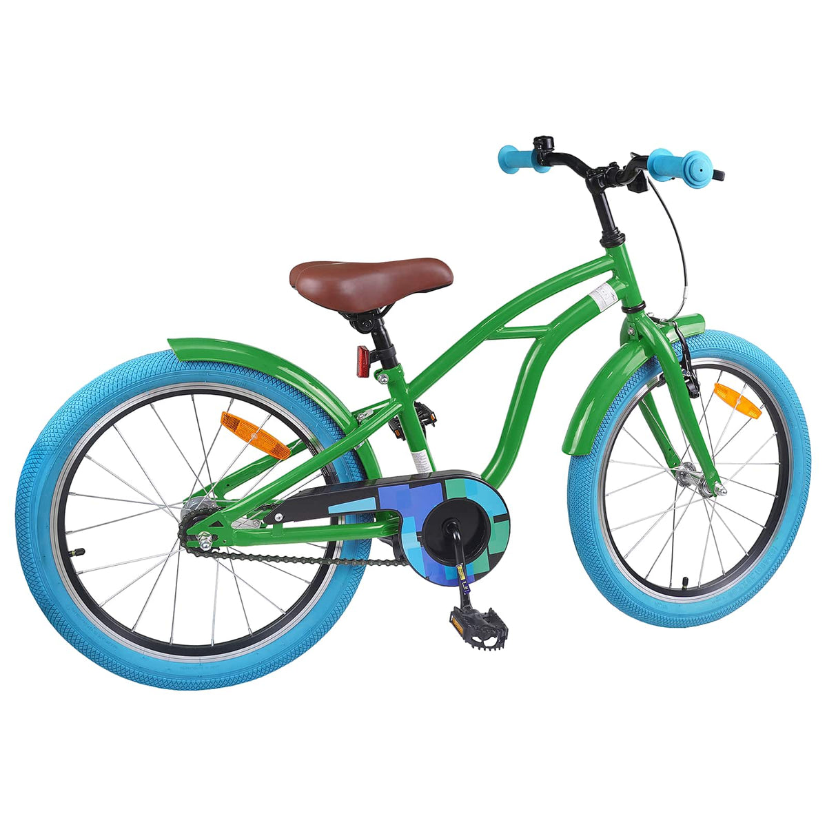 Bicicleta Infantil 18 Polegadas para 5-7 anos Verde — foto 3