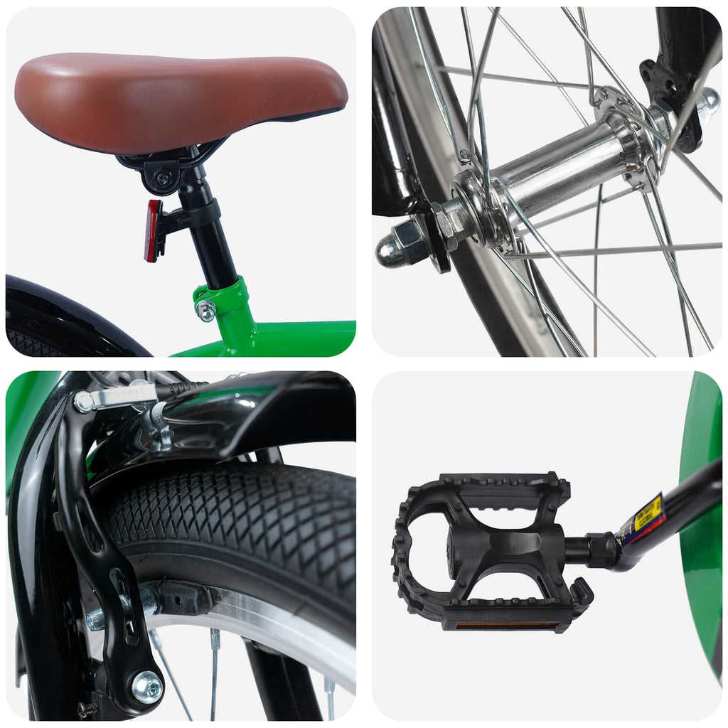 Bicicleta Infantil 18 Polegadas para 5-7 anos Verde — foto 4