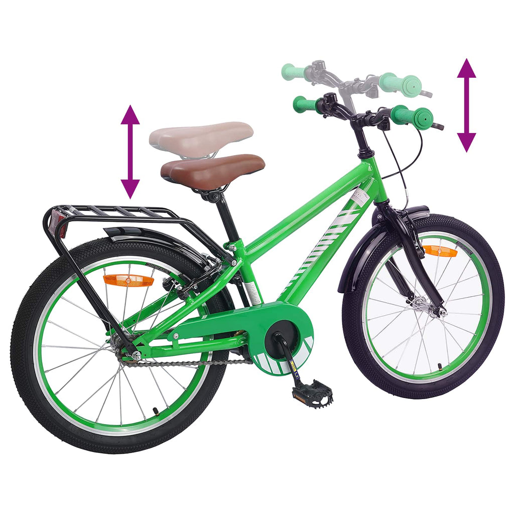 Bicicleta Infantil 18 Polegadas para 5-7 anos Verde — foto 7