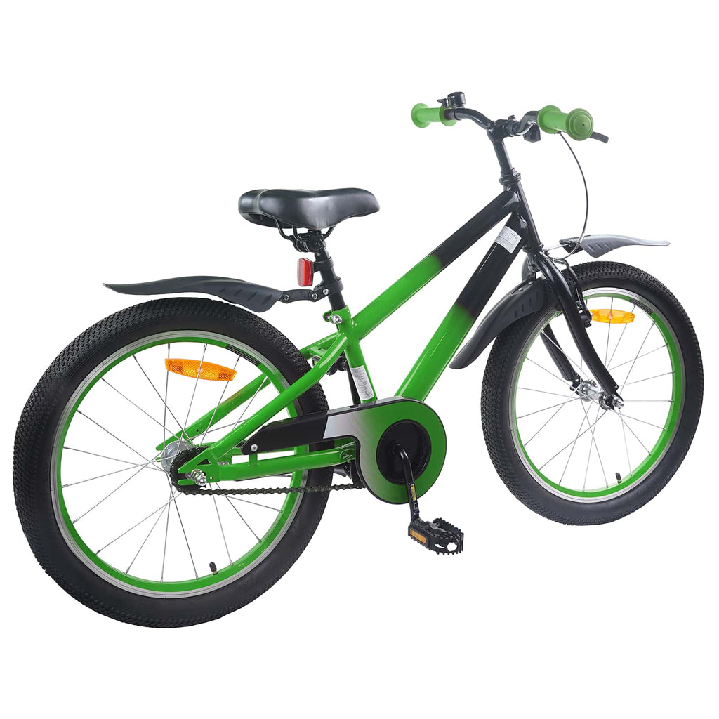 Bicicleta Infantil 18 Polegadas para 5-7 anos Verde Preto — foto 3