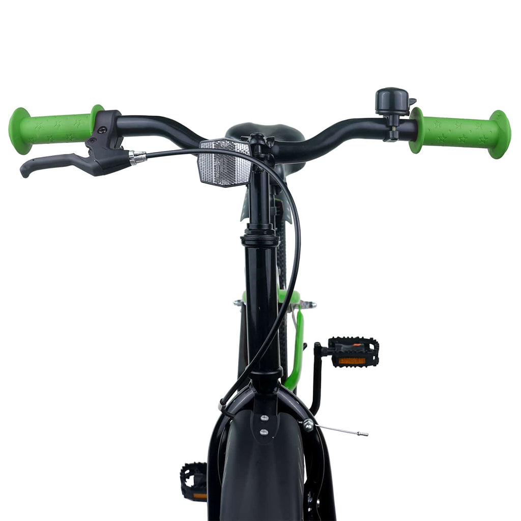 Bicicleta Infantil 18 Polegadas para 5-7 anos Verde Preto — foto 5