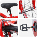 Bicicleta Infantil 18 Polegadas para 5-7 anos Vermelho — foto 4