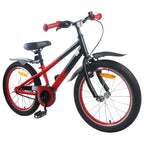 Bicicleta Infantil 18 Polegadas para 5-7 anos Vermelho Preto — foto 2