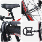 Bicicleta Infantil 18 Polegadas para 5-7 anos Vermelho Preto — foto 4