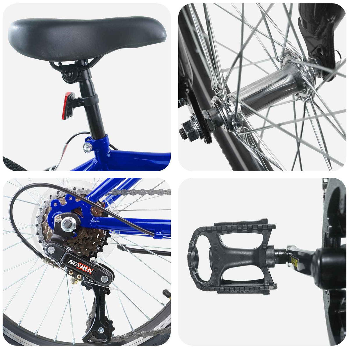 Bicicleta Infantil 20 Polegadas 6-Velocidade para 6-11 Anos — foto 4