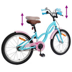 Bicicleta Infantil 20 Polegadas para 6-11 anos Azul-Claro — foto 7