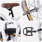 Bicicleta Infantil 20 Polegadas para 6-11 Anos Branco — foto 4