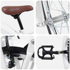 Bicicleta Infantil 20 Polegadas para 6-11 Anos Branco — foto 4