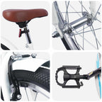Bicicleta Infantil 20 Polegadas para 6-11 Anos Branco — foto 4