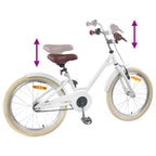 Bicicleta Infantil 20 Polegadas para 6-11 Anos Branco — foto 7