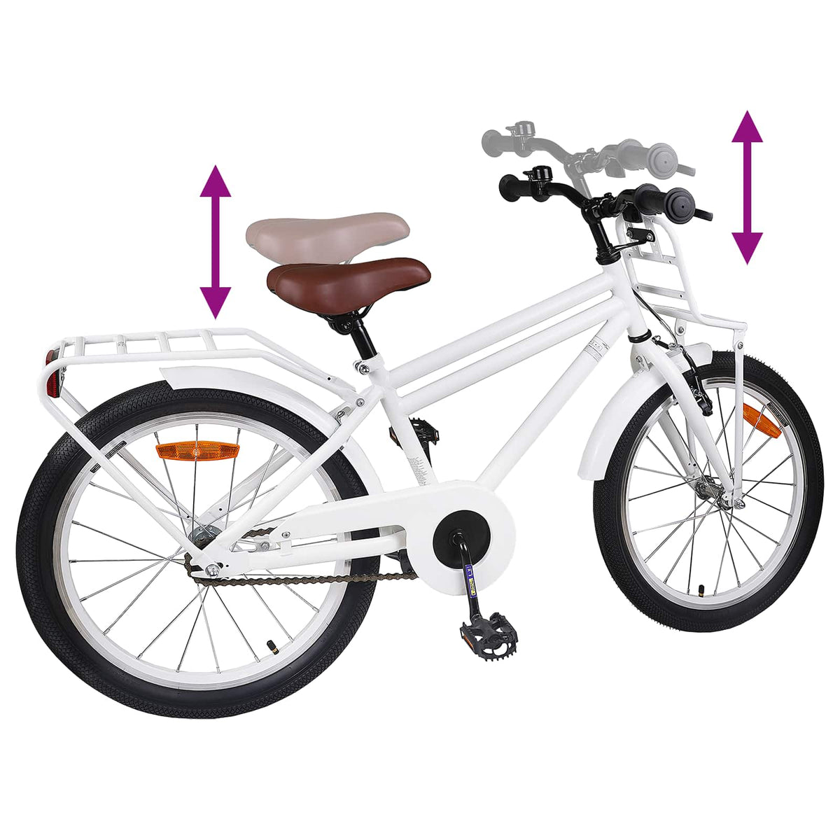 Bicicleta Infantil 20 Polegadas para 6-11 Anos Branco — foto 7