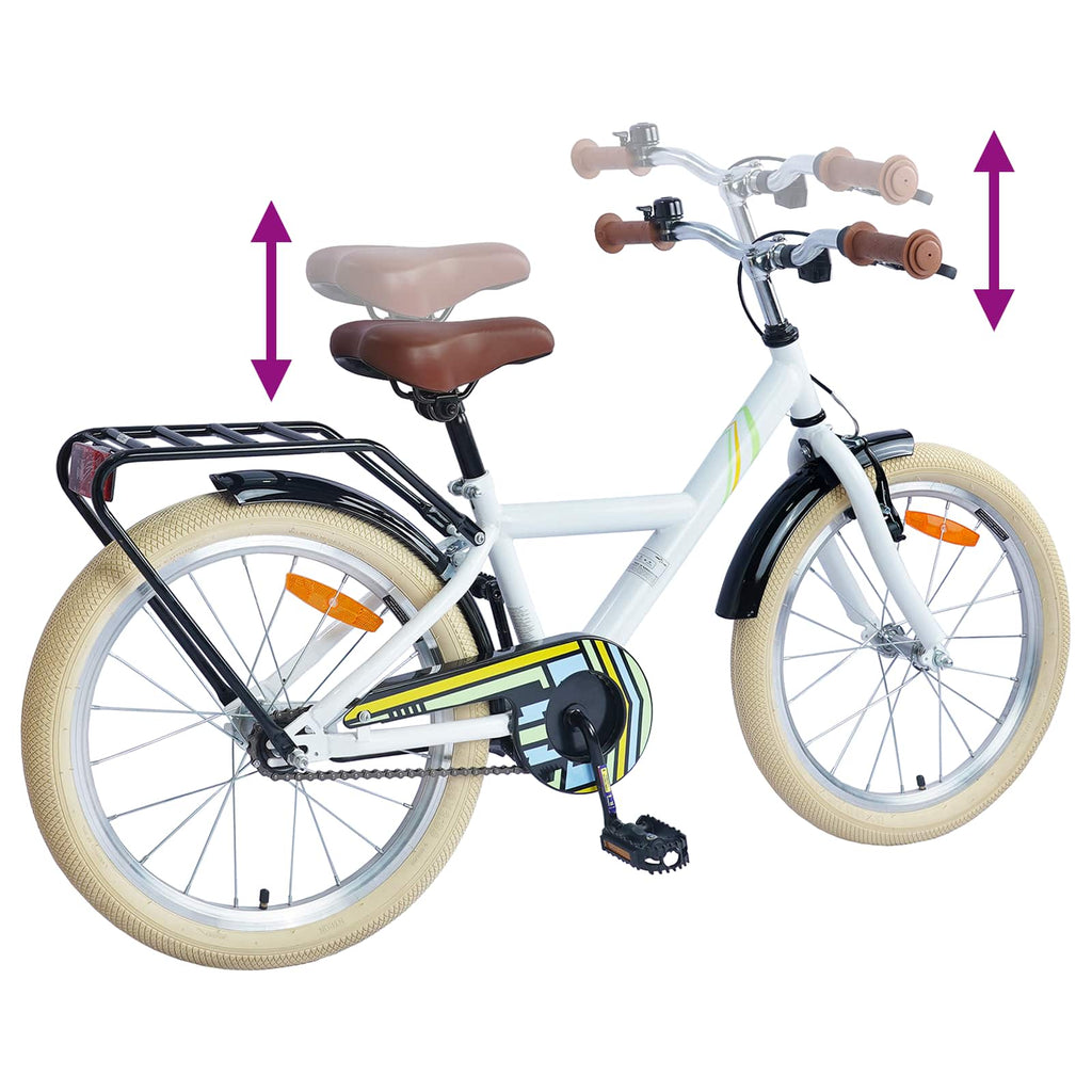 Bicicleta Infantil 20 Polegadas para 6-11 Anos Branco — foto 7