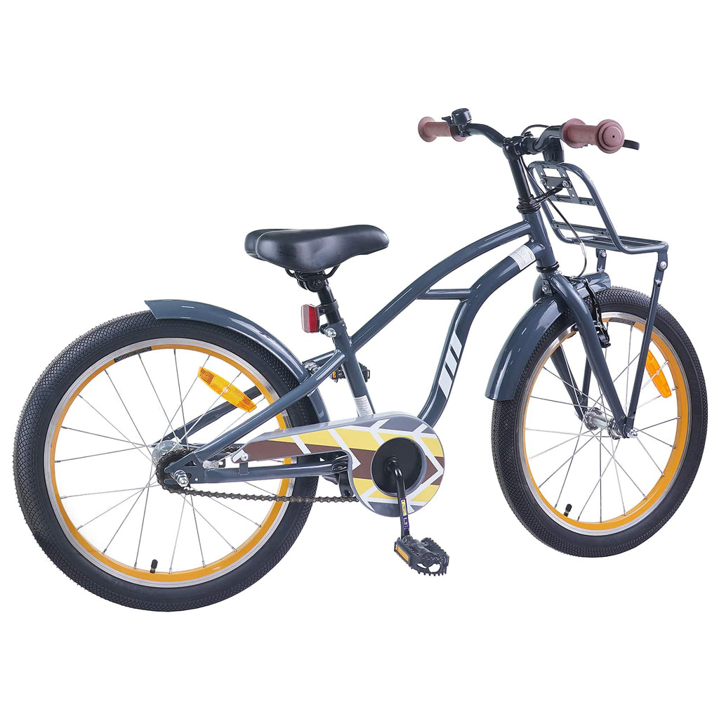 Bicicleta Infantil 20 Polegadas para 6-11 Anos Cinzento-Escuro — foto 3
