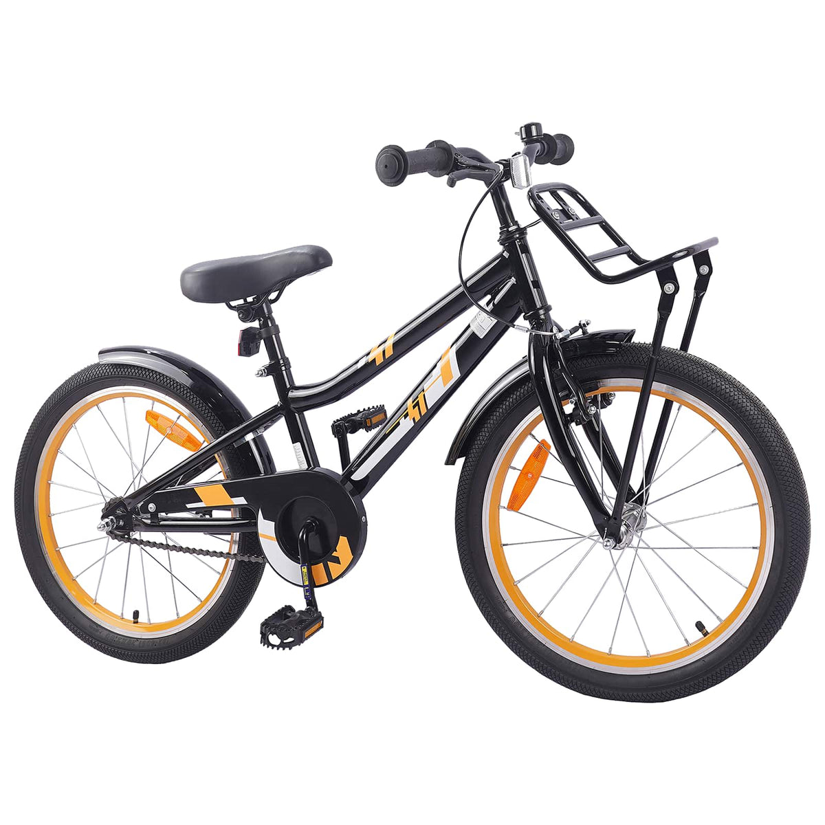 Bicicleta Infantil 20 Polegadas para 6-11 Anos Laranja e Preto — foto 2