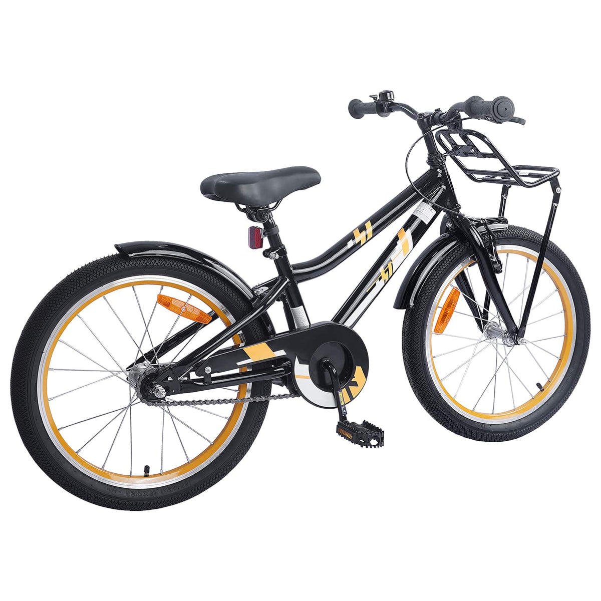 Bicicleta Infantil 20 Polegadas para 6-11 Anos Laranja e Preto — foto 3
