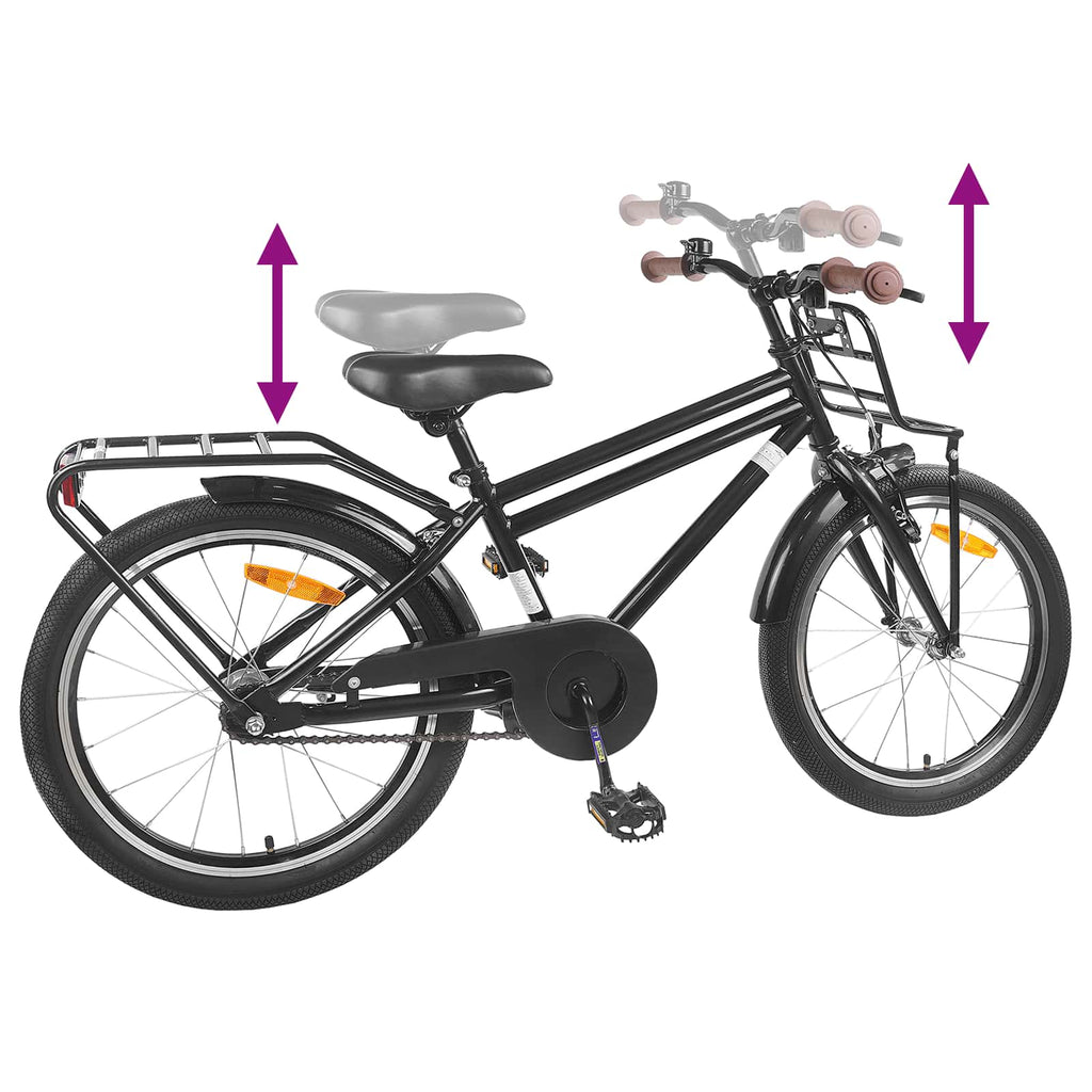 Bicicleta Infantil 20 Polegadas para 6-11 Anos Preto — foto 7