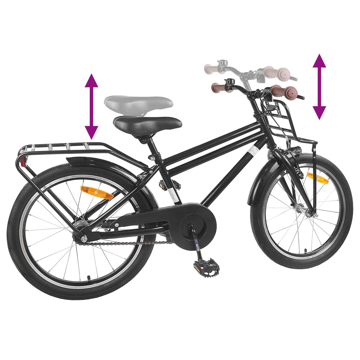 Bicicleta Infantil 20 Polegadas para 6-11 Anos Preto — foto 7