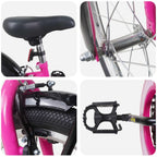Bicicleta Infantil 20 Polegadas para 6-11 Anos Preto Rosa — foto 4
