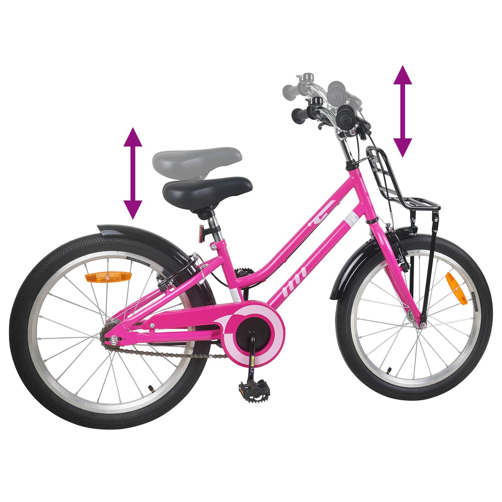 Bicicleta Infantil 20 Polegadas para 6-11 Anos Preto Rosa — foto 7