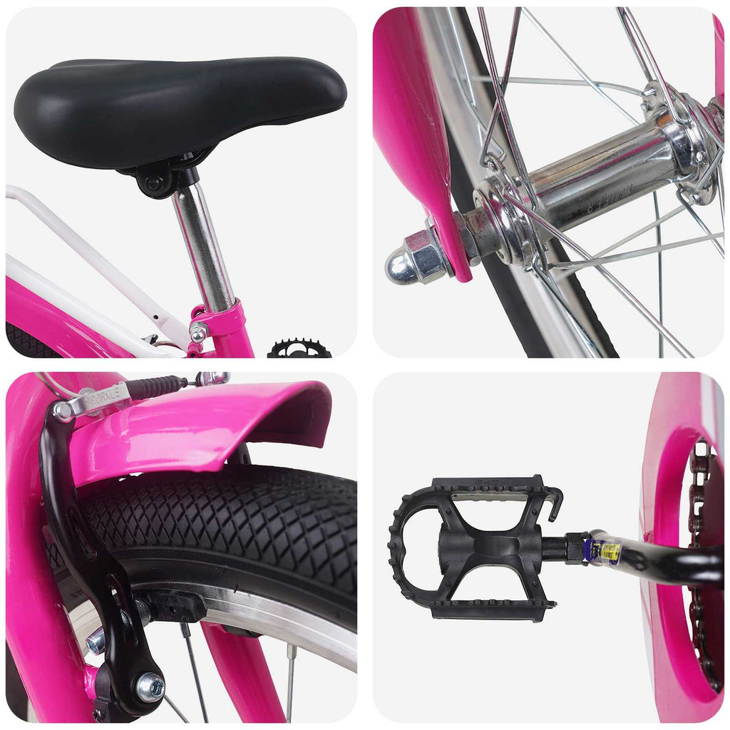 Bicicleta Infantil 20 Polegadas para 6-11 Anos Rosa — foto 4