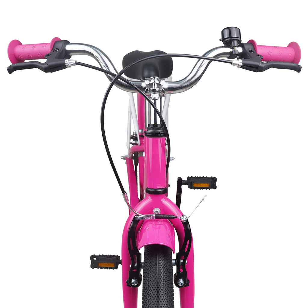 Bicicleta Infantil 20 Polegadas para 6-11 Anos Rosa — foto 5
