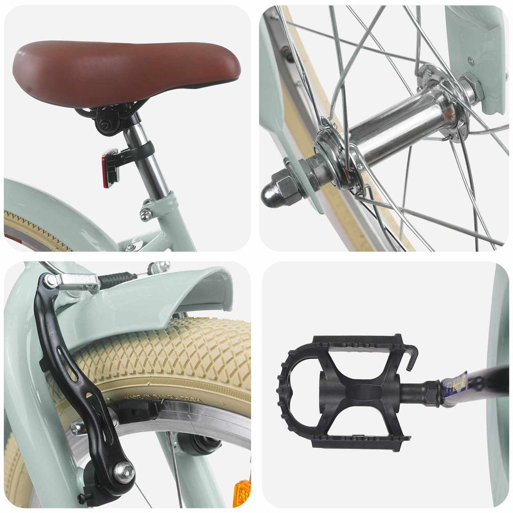 Bicicleta Infantil 20 Polegadas para 6-11 Anos Verde Claro — foto 4