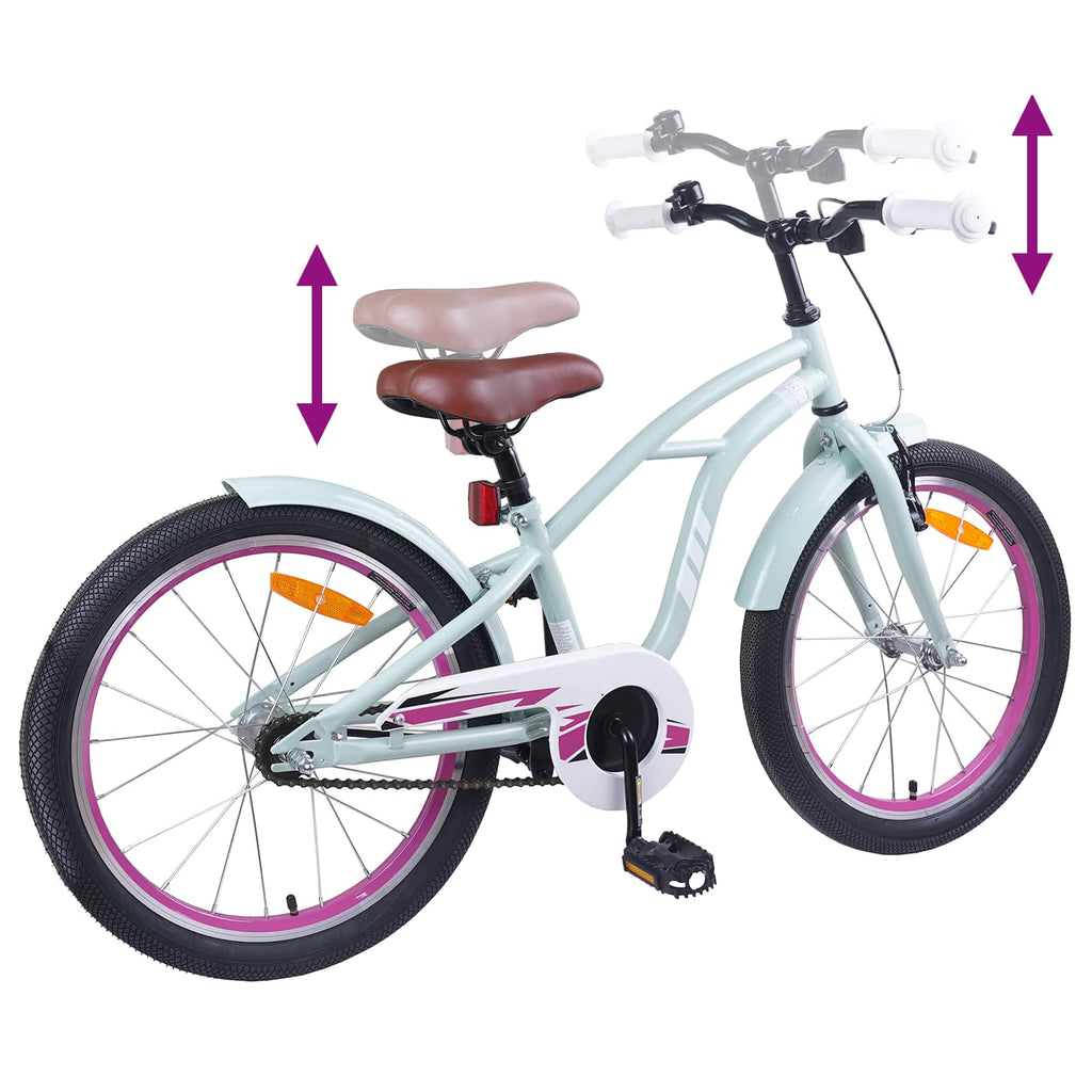 Bicicleta Infantil 20 Polegadas para 6-11 Anos Verde Claro — foto 7