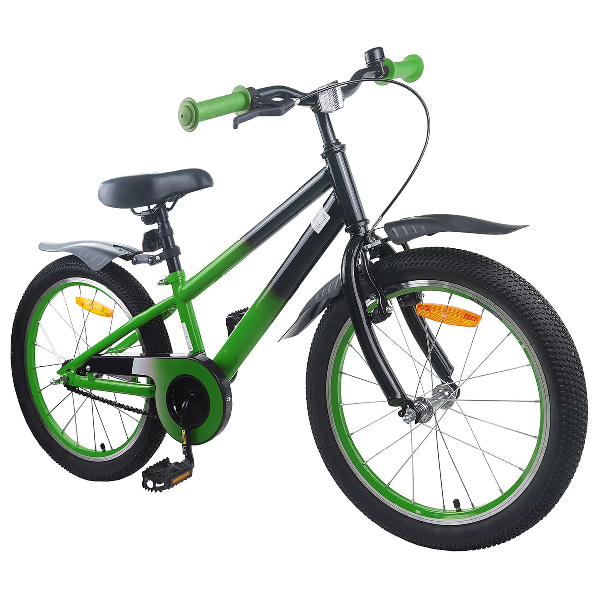 Bicicleta Infantil 20 Polegadas para 6-11 Anos Verde Preto — foto 2