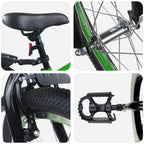 Bicicleta Infantil 20 Polegadas para 6-11 Anos Verde Preto — foto 4