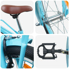 Bicicleta Infantil 22 Polegadas para 7-12 anos Azul-Claro — foto 4