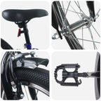 Bicicleta infantil 22 Polegadas para 7-12 anos Azul e Preto — foto 4