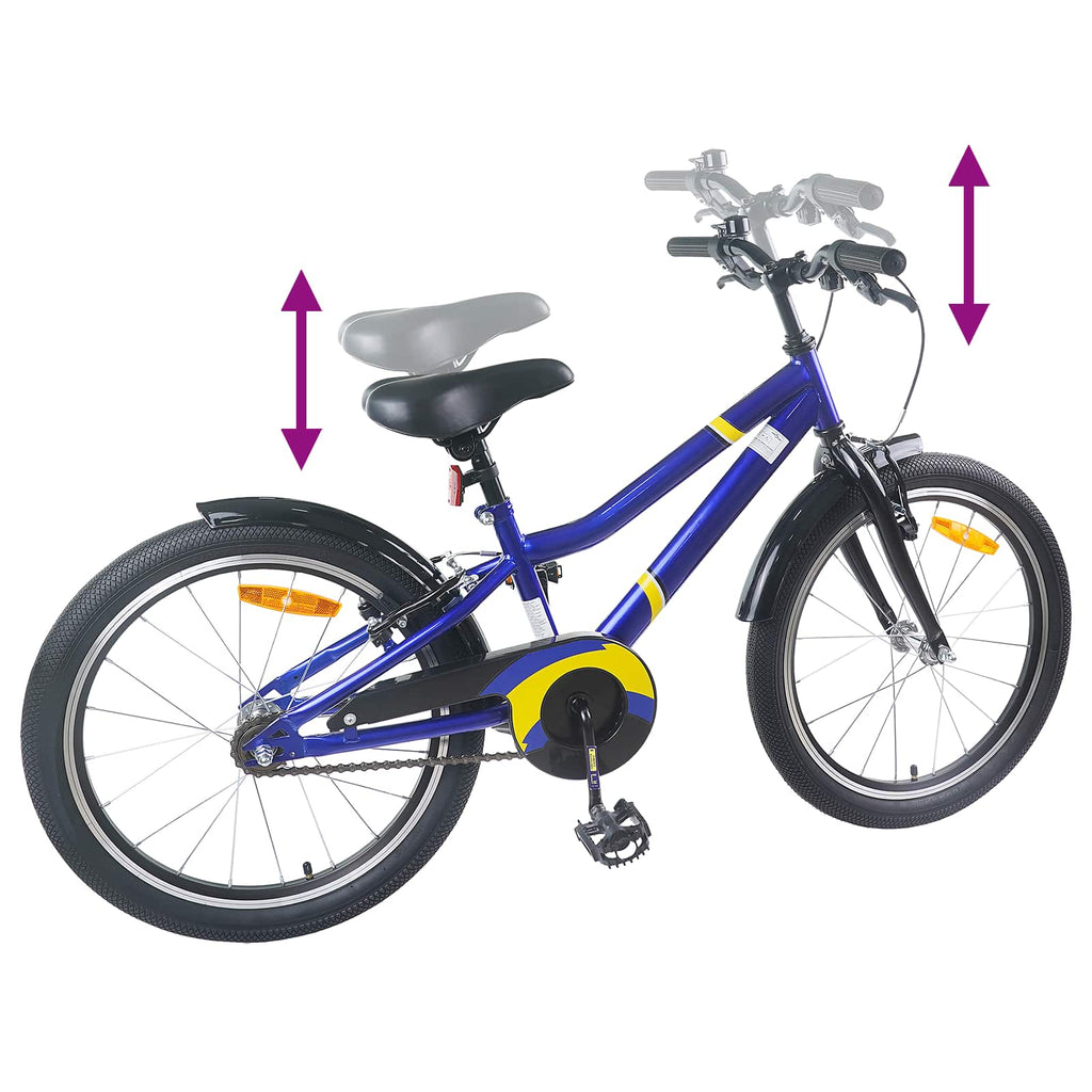 Bicicleta infantil 22 Polegadas para 7-12 anos Azul e Preto — foto 7