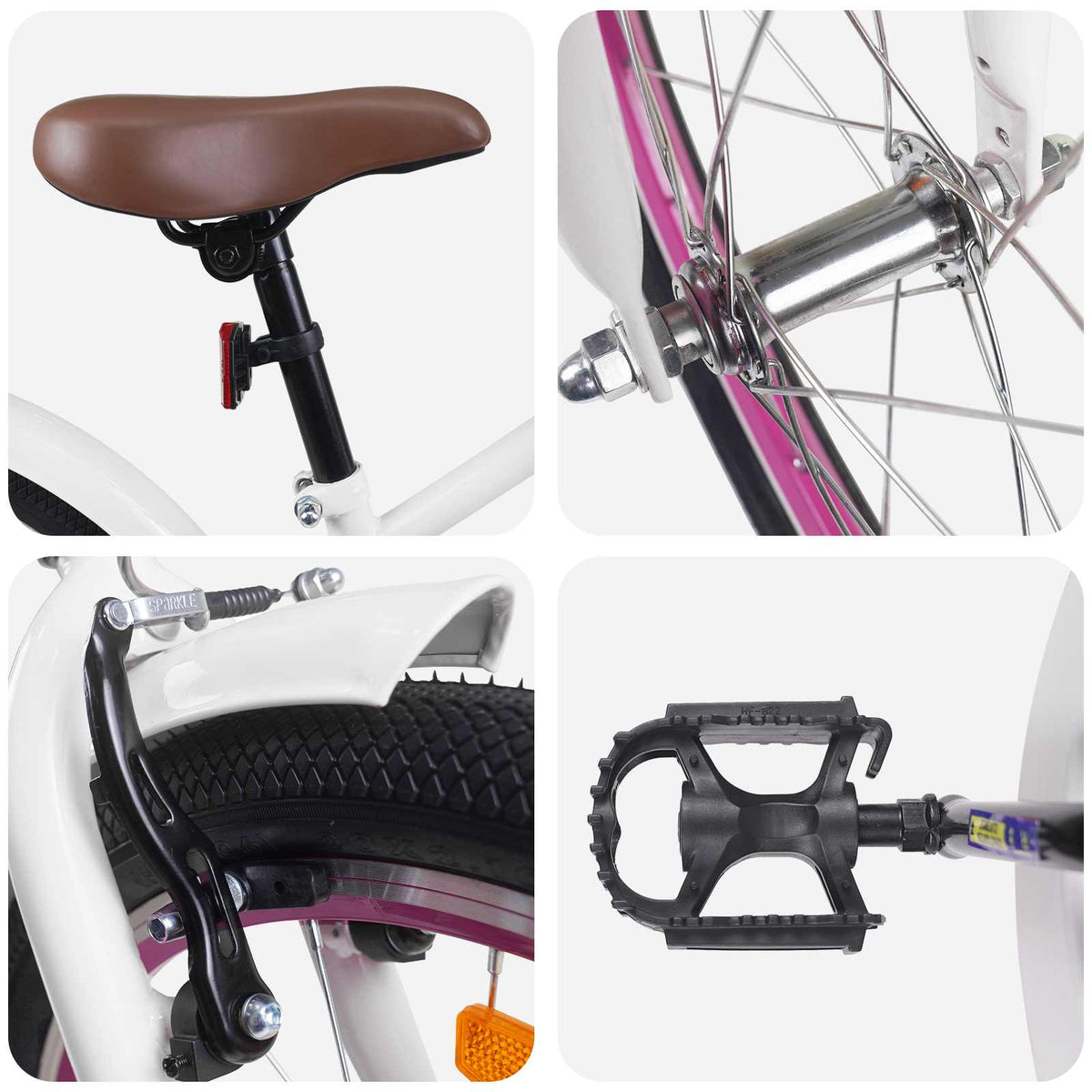 Bicicleta Infantil 22 Polegadas para 7-12 anos Branco — foto 4