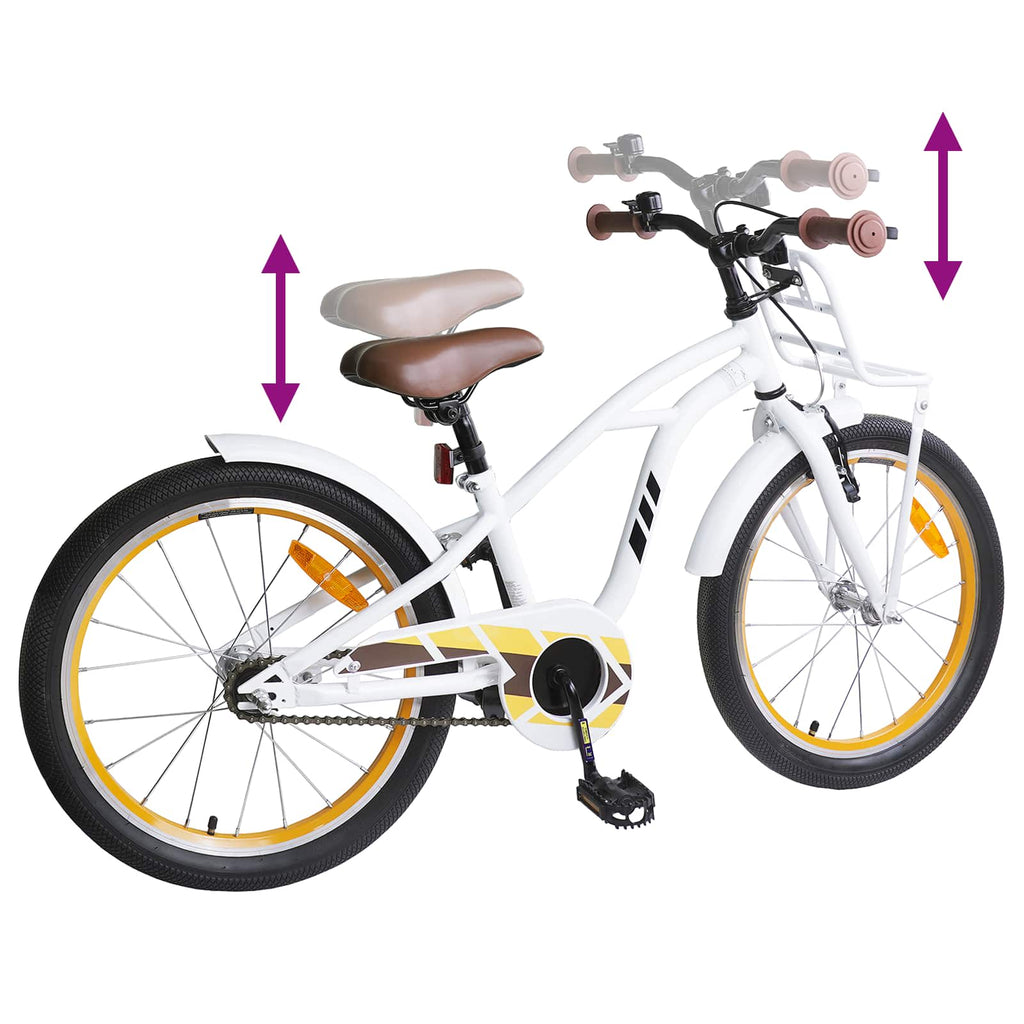 Bicicleta Infantil 22 Polegadas para 7-12 anos Branco — foto 7