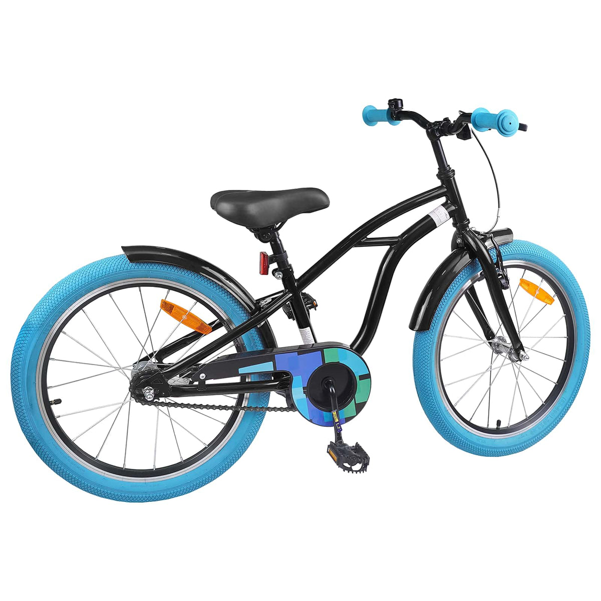 Bicicleta Infantil 22 Polegadas para 7-12 anos Preto — foto 3