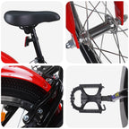 Bicicleta infantil 22 Polegadas para 7-12 anos Preto e Vermelho — foto 4