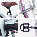 Bicicleta Infantil 22 Polegadas para 7-12 anos Verde Claro — foto 4