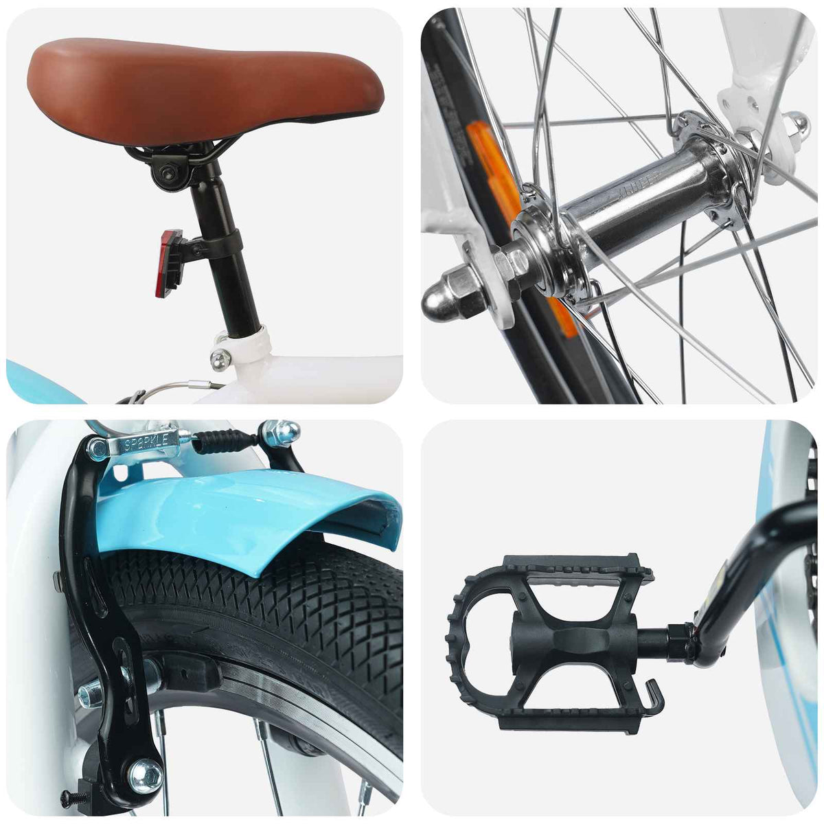 Bicicleta Infantil 24 Polegadas para 8-12 anos Azul Claro — foto 4