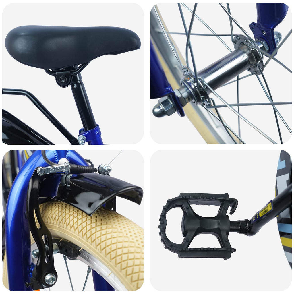 Bicicleta Infantil 24 Polegadas para 8-12 anos Azul Escuro — foto 4