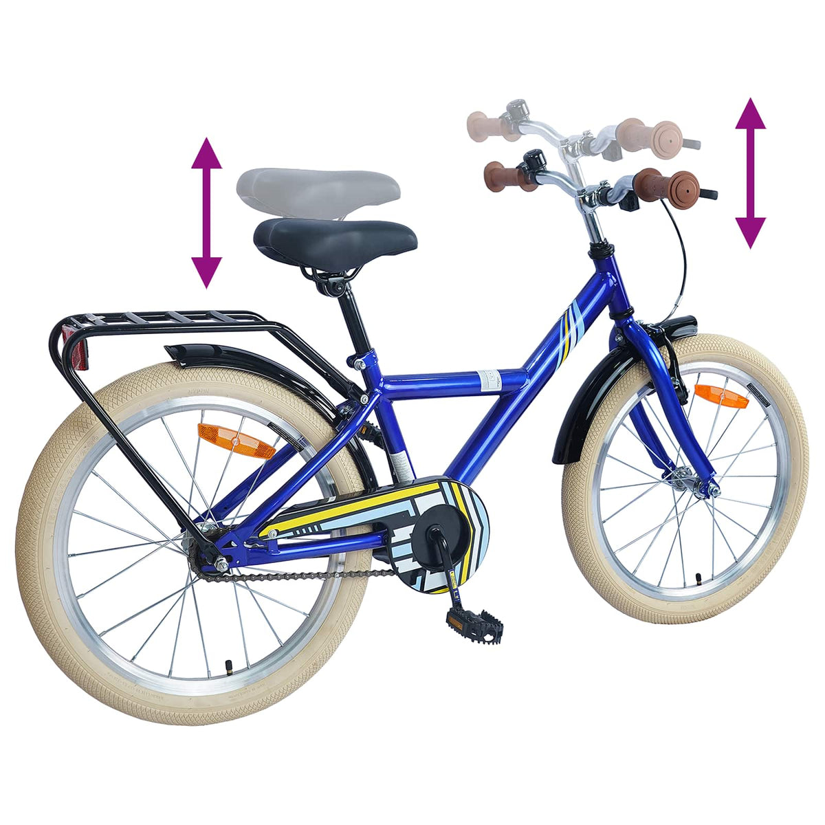 Bicicleta Infantil 24 Polegadas para 8-12 anos Azul Escuro — foto 7