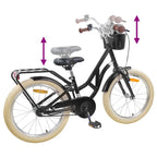 Bicicleta Infantil 24 Polegadas para 8-12 anos Preto — foto 7