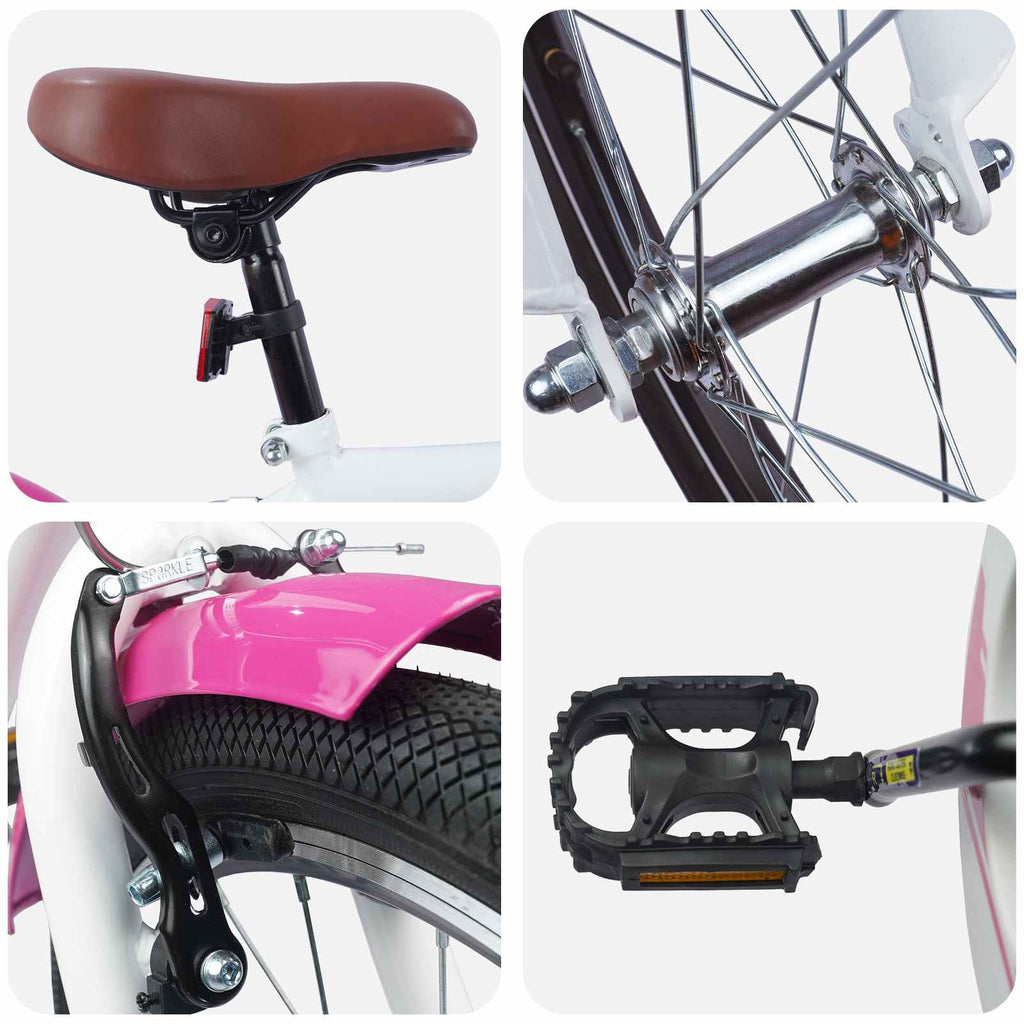 Bicicleta Infantil 24 Polegadas para 8-12 anos Rosa — foto 4